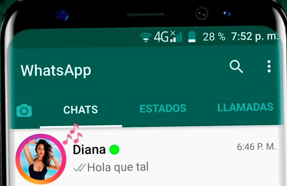 colocar música no status do whatsapp